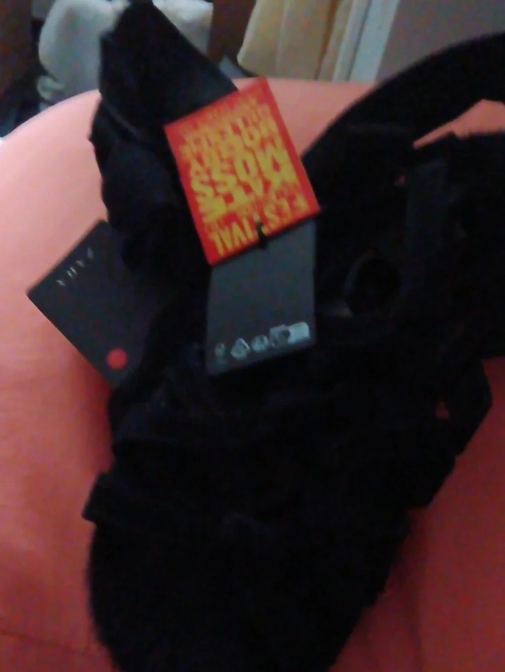Kate Moss Zara Black Lace-Up Gladiator Flat Sandals - Picture 3 of 4